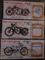 NICARAGUA ~ 1985 ~ S.G. NUMBERS 2667 - 2669. ~ MOTORCYCLES. ~ VFU #03502 - Nicaragua