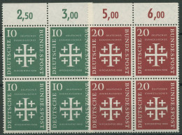 Bund 1956 Evang. Kirchentag Mit Oberrand 235/36 4er-Block Postfrisch - Unused Stamps