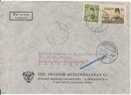 Egypt Air Mail Cover Sent To Denmark 17-1-1947 - Luchtpost