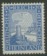 Deutsches Reich 1925 Rheinland 1000 Jahre Deutsch 374 Postfrisch, Bügig (R80567) - Neufs