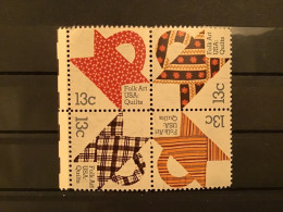 United States 1978 Quilts Block MNH SG 1715a Sc 1748a Mi 1329-32 Yv 1189-92 - Unused Stamps