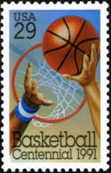 1991 USA Basketball Centenary Stamp #2560 - Autres & Non Classés