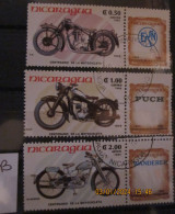 NICARAGUA ~ 1985 ~ S.G. NUMBERS 2667 - 2669. ~ 'LOT B' ~ MOTORCYCLES. ~ VFU #03503 - Nicaragua