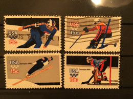 United States 1980 Winter Olympic Games Used SG 1778-81 Sc 1795-8 Mi 1411-4 Yv 1263-6 - Gebraucht