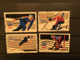 United States 1980 Winter Olympic Games Used SG 1778-81 Sc 1795-8 Mi 1411-4 Yv 1263-6 - Usados