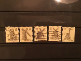 United States 1980 Windmills Booklet Stamps Used SG 1782-6 Sc 1738-42 Mi 1415-9 Yv 1268-72 - Oblitérés