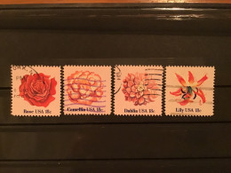 United States 1981 Flowers Used SG 1846-9 Sc 1876-9 Mi 1459-62 Yv 1308-11 - Usados