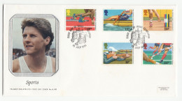 Steve Cram Special PHOTO FDC SPORT Stamps GB Cover 1986 Athletics Rowing Hockey Shooting Weightlifting - Leichtathletik