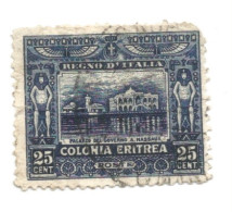 (COLONIE E POSSEDIMENTI) 1910-14, ERITREA, SOGGETTI AFRICANI, 25c - 1 Francobollo Usato (CAT. SASSONE N.37) - Erythrée