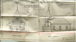 Mollens (Vaud - Suisse) - Restauration Du Temple - 3 Plans Datés De 1921 - Architecture