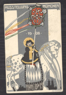 7541  -  Allemagne  -  Bavière  -  Entiers  :  Ausstellung München 1908 Par Otto Obermaier - Interi Postali