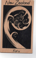 New Zealand " Koru " Wooden Postcard / Carte Postale En Bois - Neuseeland