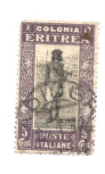 (COLONIE E POSSEDIMENTI) 1930, ERITREA, SOGGETTI AFRICANI, 5c - 1 Francobollo Usato (CAT. SASSONE N.156) - Erythrée