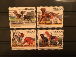 United States 1984 Dogs Used SG 2095-8 Sc 2098-101 Mi 1708-11 Yv 1546-9 - Oblitérés