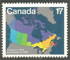 (C08-92a) Canada Carte 1905 Map MNH ** Neuf SC - Unused Stamps