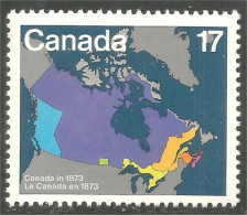 (C08-91b) Canada Carte 1873 Map MNH ** Neuf SC - Geographie