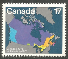 (C08-91a) Canada Carte 1873 Map MNH ** Neuf SC - Unused Stamps