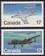 (C0873-74c) Canada Avro CF-100 Avro Lancaster MNH ** Neuf SC - Militaria