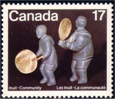 (C08-38e) Canada Joueurs Tambour Drum Players Soapstone MNH ** Neuf SC - Indiens D'Amérique