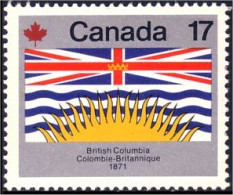 (C08-26c) Canada Drapeau Armoiries British Columbia Flag Coat Of Arms MNH ** Neuf SC - Sellos