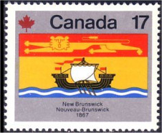 (C08-24a) Canada Drapeau Armoiries New Brunswick Flag Coat Of Arms MNH ** Neuf SC - Unused Stamps