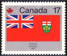 (C08-21b) Canada Drapeau Armoiries Ontario Flag Coat Of Arms MNH ** Neuf SC - Sellos