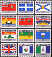 (C0821-32a) Canada Drapeaux Armoiries Provinces Flags Coat Of Arms MNH ** Neuf SC - Ongebruikt