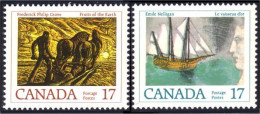 (C0817-18a) Canada Labourer Plower Ploughing Labour Voilier Sailing Ship MNH ** Neuf SC - Nuovi