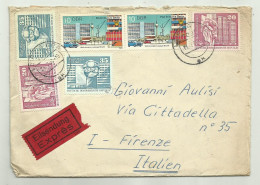 FRANCOBOLLI SU TRE BUSTE DDR 1980 LEIPZIG - Used Stamps