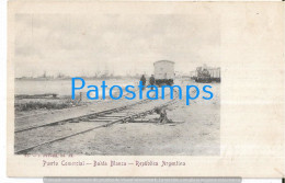 227398 ARGENTINA BUENOS AIRES BAHIA BLANCA PORT PUERTO COMERCIAL & TRAIN TREN POSTAL POSTCARD - Argentina