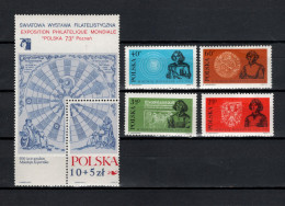 Poland 1972 Space, Copernicus Set Of 4 + S/s MNH - Europe