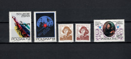 Poland 1972/1973 Space, Copernicus, 50 Years USSR 5 Stamps MNH - Europe