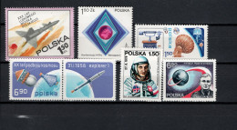 Poland 1973/1978 Space, Army, Radio, Telephone Centenary, Kosmos, Interkosmos 6 Stamps MNH - Europa