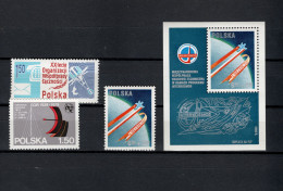 Poland 1978/1980 Space, Telecommunication, ITU, Interkosmos 3 Stamps + S/s MNH - Europa