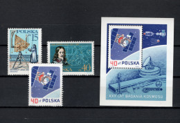 Poland 1987 Space, Johannes Hevelius, 30 Years Space Exploration 3 Stamps + S/s MNH - Europa
