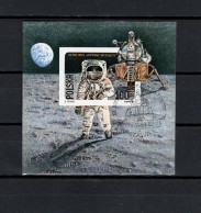 Poland 1989 Space, 20th Anniversary Of Apollo 11 Moonlanding S/s Imperf. With First Day Cancellation - Europa