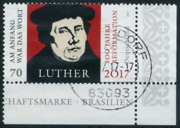 BRD BUND 2017 Nr 3300 Zentrisch Gestempelt ECKE-URE X321902 - Used Stamps