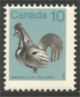 (C09-21ab) Canada Metal Weather Cock Rooster Coq Girouette Perf 13 MNH ** Neuf SC - Hoendervogels & Fazanten