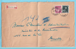 L RECOMMANDE Agence WOLUWE 23 Le 20 III 50 - Pas Courant  - Postmarks With Stars