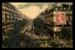 75 - PARIS 3EME - BOULEVARD MONTMARTRE, VU A VOL D'OISEAU - CARTE TOILEE ET COLORISEE EDITEUR ELD - Arrondissement: 03