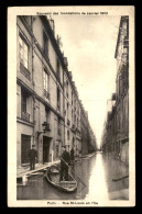 75 - PARIS 4EME - RUE ST-LOUIS EN L'ILE - INONDATIONS DE 1910 - POEME DE JEAN RICHEPIN AU VERSO - Arrondissement: 04