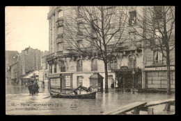 75 - PARIS 16EME - AUTEUIL - RUE GROS A LA FONTAINE - SERIE INONDATIONS 1910 N° 18 - EDITEUR F.FLEURY - Inondations De 1910