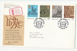 Special FDC Posted Near Site Of CAXTON'S PRINTING PRESS Stamps CHESS, HORSE, PRINTING, BOOK Westminster GB 1975 Cover - Schach