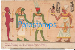 227422 AFRICA EGYPT ART ARTE RAMSETE II MAKING OFFERS TO THE AMMONE SEKKET & PHTAH POSTAL POSTCARD - Other & Unclassified