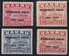 F-EX24538 NAURU 1935 MNH FREIGHTER OLD SHIP HIS MAJESTY'S JUBILEE.  - Nauru