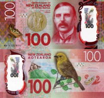 NEW ZEALAND 100 Dollars, 2016, P195, Lord Rutherford & MOHUA, Polymer, UNC - Nuova Zelanda