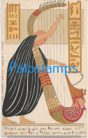 227431 AFRICA EGYPT ART ARTE SIGNED R. M. DE GIORGIO PAINTING IN THE HALL OF HERPES TOMB OF THE THEBES KINGS  POSTCARD - Other & Unclassified