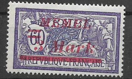 MEMEL OCCUPAZIONE TEDESCA 1922 FRANCOBOLLI DI FRANCIA SOPRASTAMPATI UNIF 61 MLH VF - Altri & Non Classificati