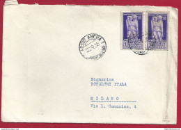 1938 A.O.I., Lettera Affrancata  50 Cent. Violetto N° 24 (x2) - Italian Eastern Africa