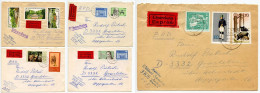 Germany, East 1977-1980 5 Express Covers; Ilsenburg To Grasleben; Mix Of Stamps - Covers & Documents